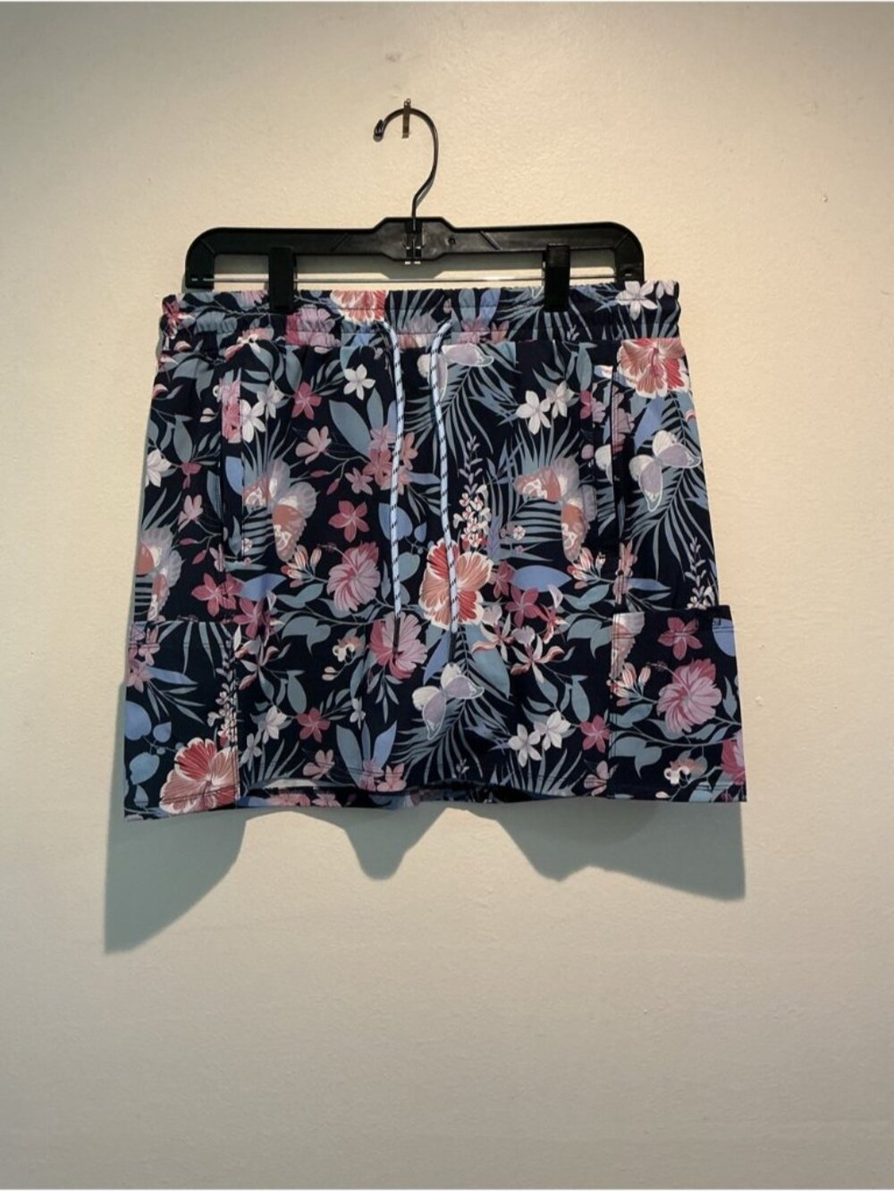 Outdoor Tropical Floral Butterfly Active Skort Size Medium Pockets